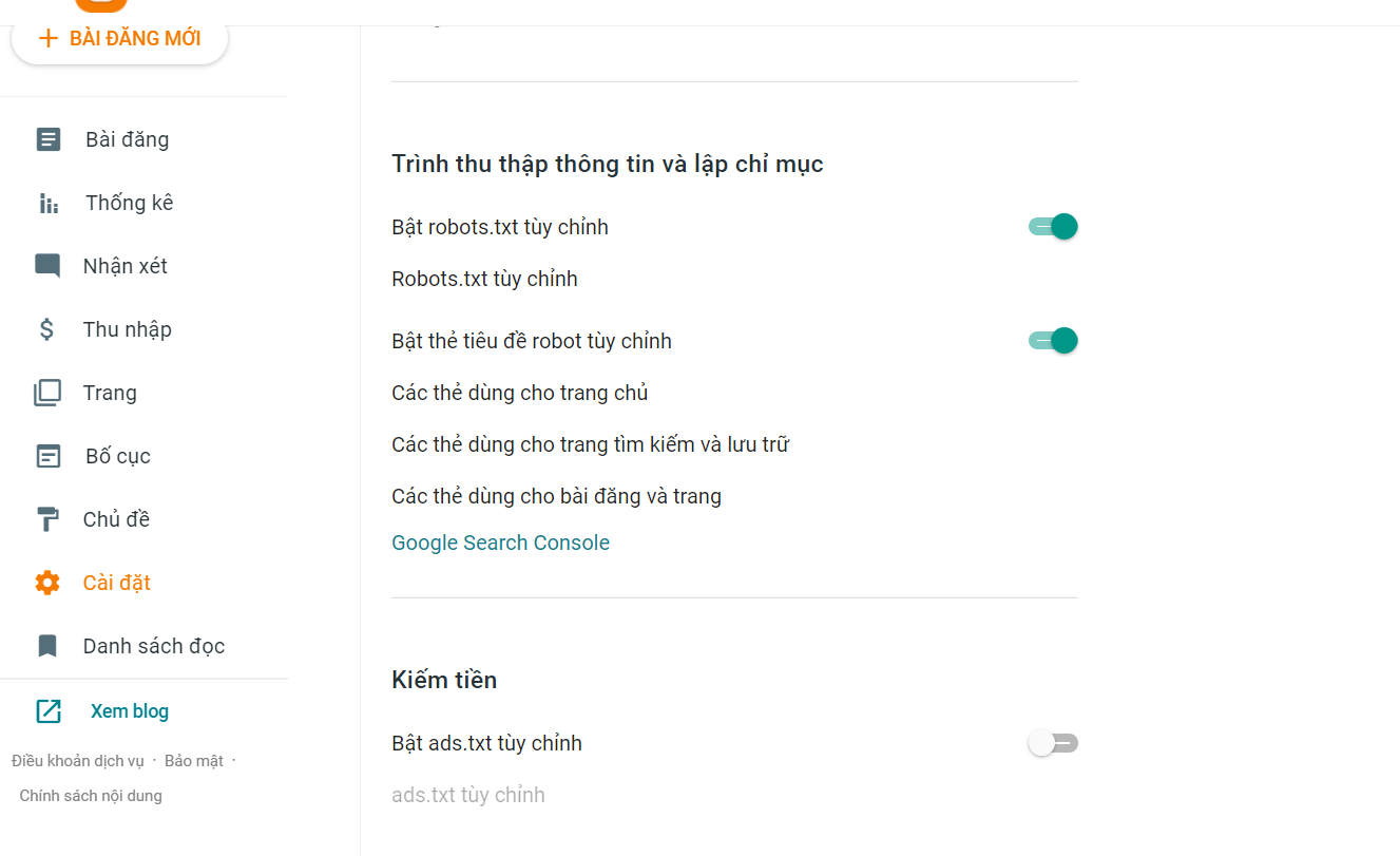 cách tạo sitemap cho blogspot
